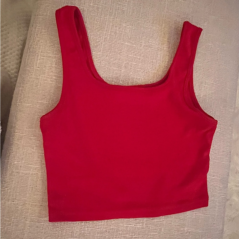 Red crop top